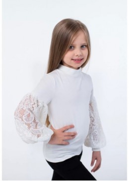 Vidoli молочная блуза с кружевом 20922